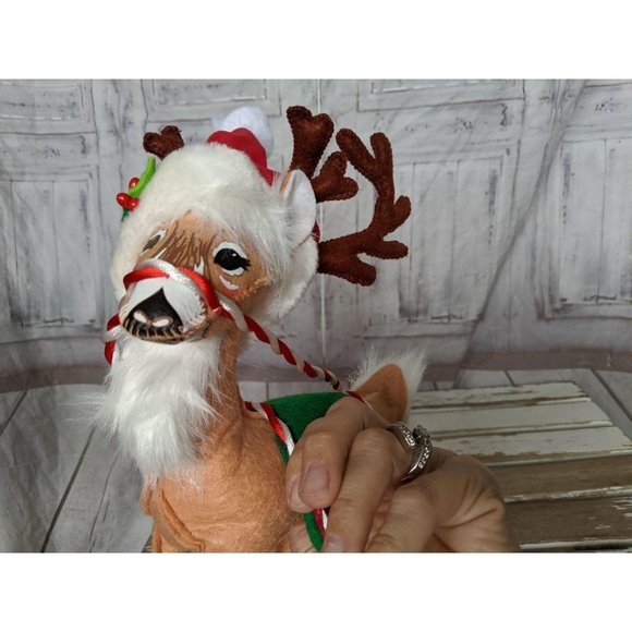 Annalee 2007 Candy Cane Peppermint Reindeer Doll A - Picture 6 of 8